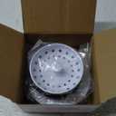 Mudder 3 Pcs Kitchen Sink Drain Strainer and Stopper Stainless Steel Garbage Disposal Plug with Handle Universal Anti-Clogging Kitchen Sink Filter Sieve Basket Strainer (Porcelain White)