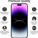 3 x MOSNOVO Premium Glass Screen Protector for iPhone 14 Pro [Guidance Frame Include] (Pack of 2) [Easy Install][Anti Scratch][Advanced HD Clarity][Bubble Free][Case Friendly]