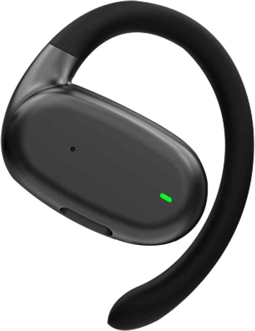 Xmenha Single Earbud Open Ear Air Bone Conduction Earbud One Ear Headphones Ear Buds Head Set Wireless Bluetooth Headset Earpiece for Cell Phone Ear Piece with Microphones
