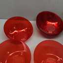 9 Pack Clear Red Plastic Serving Bowls - 54 OZ Christmas Angled Serving Bowls Disposable for Chip, Candy, Salad & Fruit - Ideal for X’mas Party