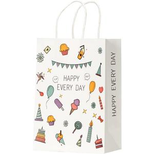RACETOP Colour Kraft Paper Gift Bags with Handles,Bulk Gift Bags, Shopping Bags, Party Bags,Business Bags, Retail Bags, Merchandise Bags (5.9 * 3.2 * 8.3Inches), Medium