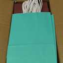 qiqee 100Pcs Paper Gift Bags with Handles - 8.3"x6"x3.15" Small Party Favor Bags - 24 Solid Colors