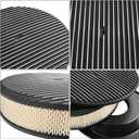 14 x 3 Inch Round Black Air Cleaner Kit Fully Finned Top