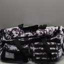 LHI 50L Tactical Duffle Bag for Men, 3-in-1 Gym Duffle and Backpack, Shoe Compartment, Laptop Sleeve and MOLLE, Carry-On Travel Weekender and Overnight Bag – Black and White