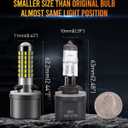 LUYED 880 LED Fog Lights Bulb 400% Brightness 886 890 892 893 LED Bulb with Projector for DRL or Fog Lights,Xenon White,Pack of 2