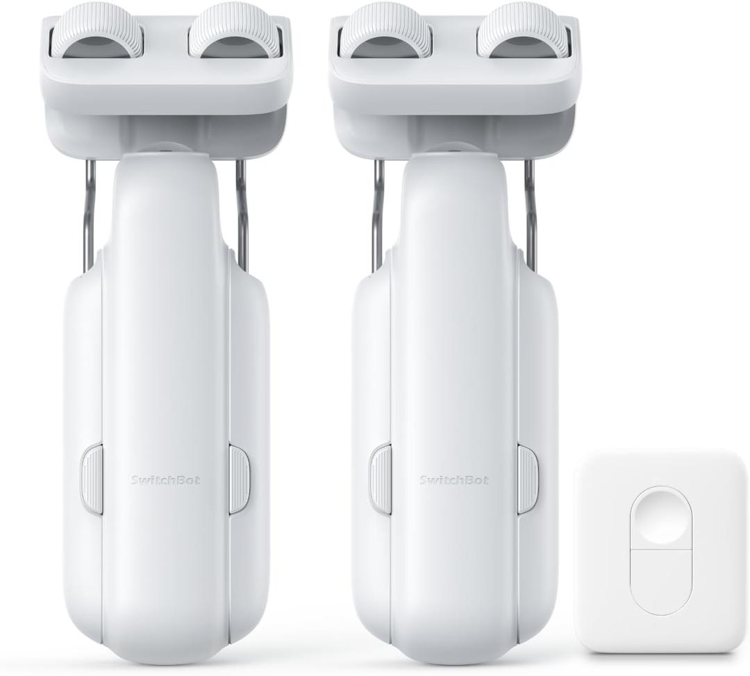 SwitchBot 2025 Automatic Curtain Opener 3 Rod-Bluetooth Remote Control, WiFi&Smartphone Control, Upgraded High-Performance, Add Hub to Compatible with Alexa, Google Home, HomeKit