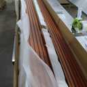 VESLARA 8-Pack WPC Wall Panels 118 x 6.3 3D Slat Wall Panel Acoustic Wall Paneling for Interior Wall Decor TV Background Kitchen Bedroom Teak