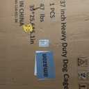 PawHut Folding Design Heavy Duty Metal Dog Cage Crate & Kennel with Removable Tray and Cover, & 4 Locking Wheels, Indoor/Outdoor 37"