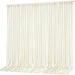 10x10ft Ivory Backdrop Curtain Panels for Parties - Wrinkle Free Polyester Photo Curtain Backdrop Wedding Back Drop Fabric Drapes for Party Decorations Background for Photography