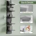 5 Tier Wall Shelf Unit, Black Versatile Lack Wall Shelf, Display Floating Shelves for Bedroom Bathroom Home Decor Organizer