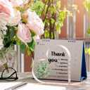 Thank You Gifts for Women, Teacher Appreciation Gifts, Acrylic Heart Desk Decor, Inspirational Gifts,Thanksgiving Christmas Birthday Presents for Nurse Boss Coworker Social Worker 5.12 In