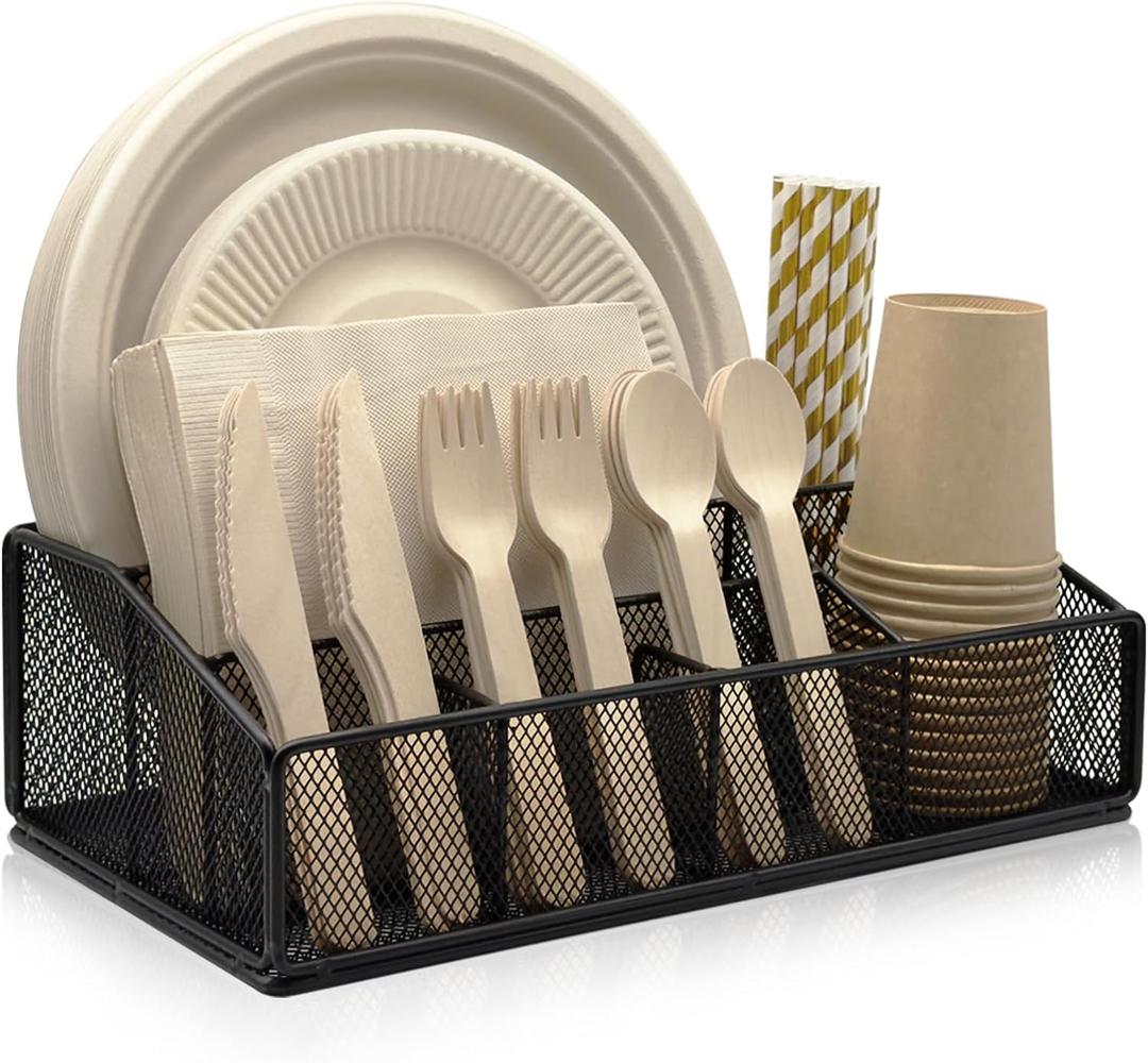 Midatul Flat Square Napkin Holder with Lever Arm for Kitchen Restaurant Party 