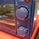 2 Slice Toaster Oven, Small Countertop Oven, Compact Mini Oven Fits 9” Pizza, with Timer & Temperature Control with Baking Tray & Rack for Kitchen, Dorm, Apartment, 750W