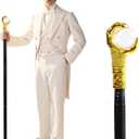 Dragon Wizard Staff, 41" Metal Pimp Walking Cane for Costumes Medieval King Scepter & Witch Cosplay Accessory Halloween Party Props LARP Gift for Adults & Kids (Vintage Design)