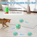 Waaiio Interactive Cat Toys for Indoor Cats,Automatic Moving Cat Ball in Pouch,Chirping Stimulation,Hide-n-Seek Chase Exercise Game,Motion Activate,Rechargeable Kitten Toys