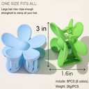 Flower Hair Clips 8PCS, Large Claw Clips for Women Girls Thick Thin Hair, Strong Hold Nonslip Big Dasiy Jaw Clamps Matte Hair Accessories 8 Colors