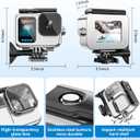 BO&DQQ Protective Waterproof Case Compatible for Go Pro Hero 13 12 11 10 9 Black, 60M/196FT Underwater Diving Housing Shell Accessories Kit