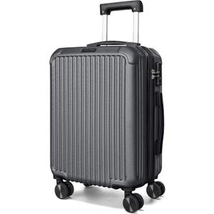 LIGHT FLIGHT Carry On Luggage 22x14x9 Airline Approved, Durable Hard Shell Carry On Suitcases with Wheels, Expandable Hardside Lightweight Travel Luggage with TSA Lock 20 Inch Carry on, Glacier Gray