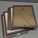 upsimples 8x10 Picture Frame Set of 5, Display Pictures 5x7 with Mat or 8 x 10 Without, Wall Gallery Photo Frames, Brown