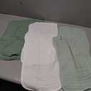 Baby Burp Cloth 100% Cotton Newborn Cotton Muslin Burp Cloth 10x20 inches (White & Green 6 Pieces)