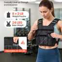 VEVOR Adjustable Weighted Vest, 24-40 lbs Comfortable X-Shape Body Weight Vest Set with 8 Weight Packs and Reflective Stripe, for Men Women, Workout Equipment for Strength Training Running Jogging