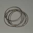 6 Pack Loose Leaf Binder Rings 6 inch, Extra Large Nickel Plated Steel Binders Ring for Paper, Silver Book Keychain Metal Rings for School Office Home