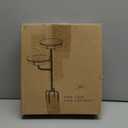 Freestanding Birdbaths Bowl Outdoor, Standing Garden Bird Bath Bird Feeder & Bird Bath Bowl, Detachable Decoration Spa Birdfeeder for Garden Patio Yard Lawn, 4 Spiky Metal Stake (Brown)