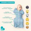 Love to Dream Swaddle UP, Baby Sleep Sack, Self-Soothing Swaddles for Newborns, Get Longer Sleep, Snug Fit Helps Calm Startle Reflex, New Born Essentials for Baby, 1.0 TOG, 5-8.5 lbs, Dusty Blue