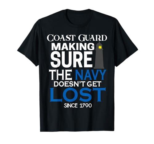 Coast Guard Making Sure Navy Doesn't Get Lost Men Kids Gifts T-Shirt M