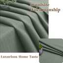 Gwine Sage Green Extra Long Curtains 120 Inch Length 2 Panels Set, Light Filtering Soft Faux Linen Textured Drapes for Living Room Bedroom, Solid Rod Pocket Window Curtains, Each 50Wx120L, 2PCS, 10ft