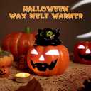 2 x ARVIDSSON Pumpkin Wax Melt Warmer, Electric Halloween Wax Warmer for Scented Wax, Ceramic Spooky Candle Warmers Wax Burner for Wax Melts, Home Fragrance Warmer, Gift for Women (Yellow)