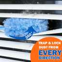 60 Heavy Duty Duster Refills for Swiffer Duster, 3 ft Extendable Handle, 1 Short Handle, Multisurface 360 Dusters kit for Dusting Furniture, Ceiling Fans, Blinds, Blue