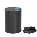 Bathroom Trash Can with Lid 2.6 Gallon Stainless Steel TrashCans Automatic Bathroom Garbage Can for Bedroom, Kitchen, Office (1Pack, Black)