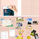 12Pcs Felt Bulletin Board, Upgraded Felt Wall Tiles with 48 Removable Adhesive Tabs & 30 Push Pins, Large Cork Boards for Walls, Perfect for Classroom, Home, Office, DIY Vision Board (Pink)