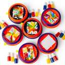 Natural State Novelty Toddler Arts and Crafts: Swirl Art Kit – Quick, Creative Fun for Parties, Classrooms & Playdates, Toddler Craft Kits for Kids Ages 4-8, 3-5 and up - 6 Kits. Only 5, number 6 use.