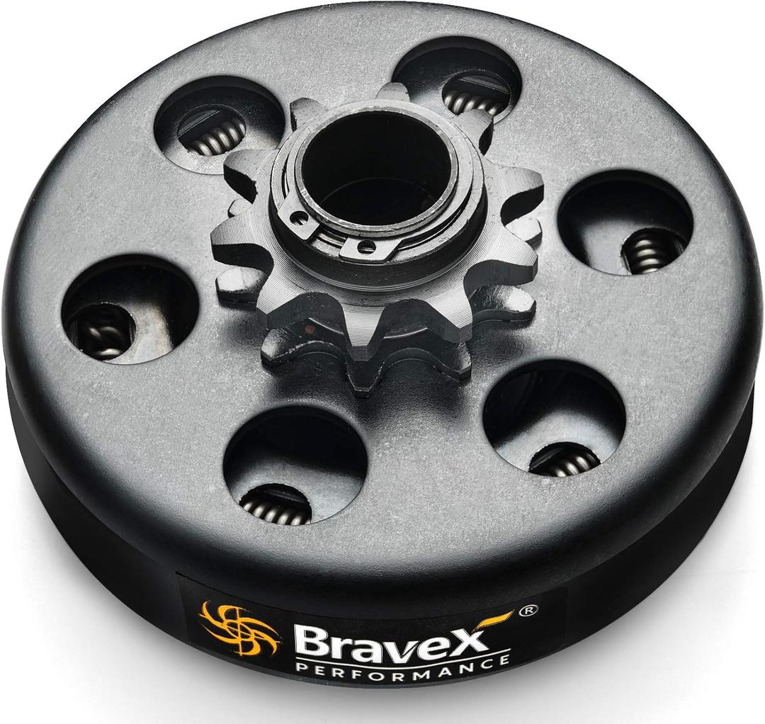 Bravex Centrifugal Clutch, Go Kart Clutch 3/4" Bore 10 Tooth For #40/41/420 Chain Fun Kart Mini Bike Upgrade