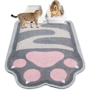 Unicorn Catcher Cat Litter Mat Quality Litter Box Mat Large Non-Slip Mat Cute Litter Trapping Mat Soft Cat Food Mat Easy to Clean (XL(40" x 30"))