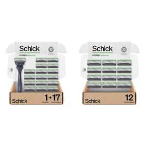 Schick Hydro Sensitive Razor for Men with 17 Razor Blades and 12 Refills