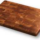 Large Wooden End Grain Cutting Board | 18 * 12 Inches | Chopping, Serving Board/Block for Kitchen Vegetables, Fruits, Cheese and Charcuterie | Natural Acacia Wood | Handcrafted