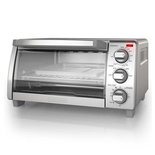 Black+Decker 4 Slice Toaster Oven - Stainless Steel