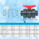 PVC Union Ball Valve, 1" Inch (DN25) True Union Full Flow Ball Valve with ASTM EPDM O-ring, Slip Socket, Full Port for Water System