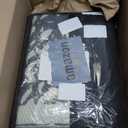 MontVoo Outdoor Rug 8x10 Waterproof-Patio Rug Mat Outdoor RV Camping Picnic Beach Mat Plastic Straw Rugs Outside Outdoor Area Rugs for Balcony Deck Backyard Grey