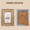 4x6 Picture Frame Photo Frame Rustic Picture Frame with real glass for Wall and Tabletop (Mix Color, 4x6-3PCS)