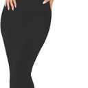 REORIA Women's Sexy Crew Neck Lounge Long Dress Elegant Long Sleeve Ribbed Bodycon Maxi Dresses (Black) XL