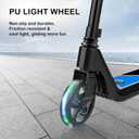 LINGTENG Electric Scooter for Kids Age 6-10, Kick-Start Boost Scooter with Adjustable Speed and Height, Flash Wheel & Deck Lights