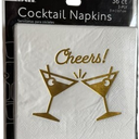 Jacent Cocktail Napkins " Cheers" 36ct. 5 in.