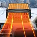 Car Heater Portable Car Heaters for Vehicle 12V 200W Fast Heating Defrost Defogger,360 Rotatable Car Defroster Windshield Heater,2-in-1 Plug in Space Heaters for Car for Winter