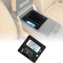 Center Console Organizer Tray Compatible with Land Rover Range Rover Sport 2023 2024 2025 Accessories, Center Console Armrest Tray Storage Box ABS Black (Without Refrigerator)