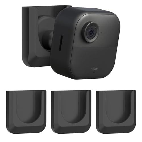 Blink Camera No Drill Wall Mount Bracket for Blink Outdoor 4/ Outdoor 2K+ / Blink Mini 2/Blink Indoor Camera,No Screw Adhesive Blink Camera Mount for Blink Indoor 3Pack (Camera Not Included) Black