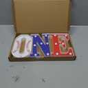 Rookie Year 1st Birthday Decorations Boy or Girl,First Birthday Decorations for Boy,One Light Up Letters for Centerpieces Table or Backdrop 1 Year Old Baseball Birthday Decorations Party Supplies